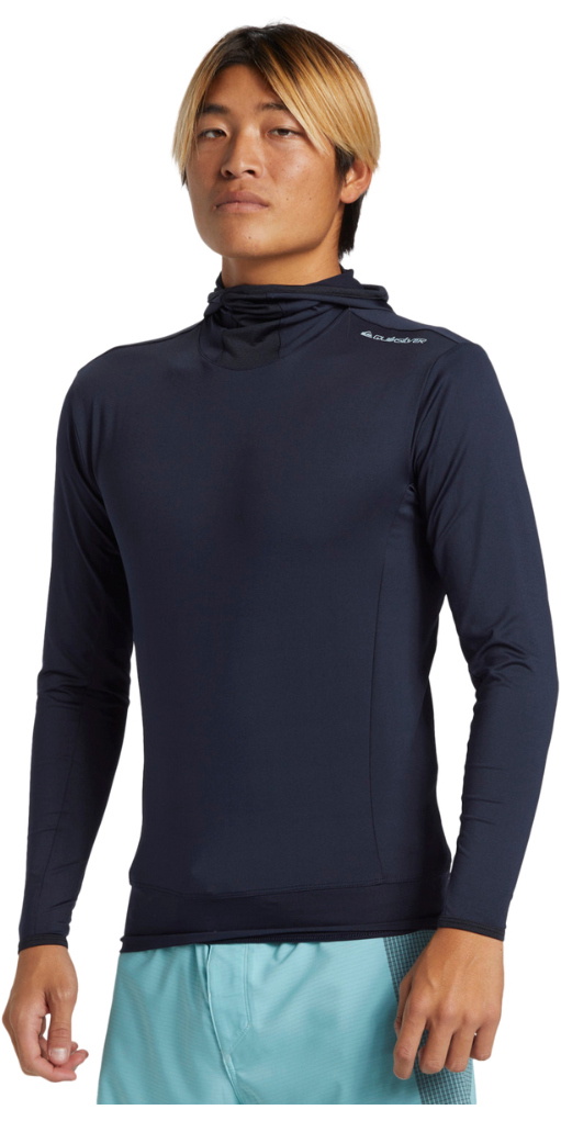 2024 Quiksilver Mens Highline Long Sleeve Hooded UPF 50 Surf T